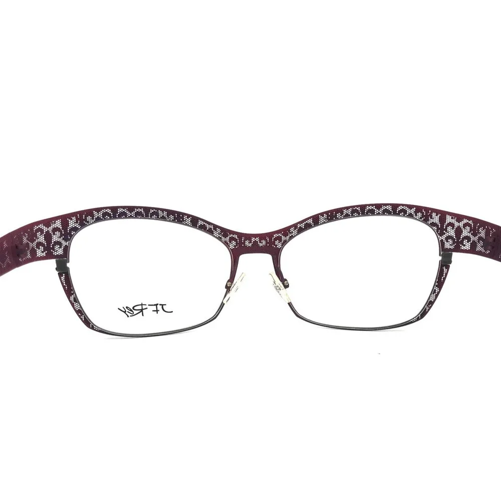 J.F. Rey Eyeglasses Frames JF2559 7777 Purple Matte Fleur De Lis 53-16-132